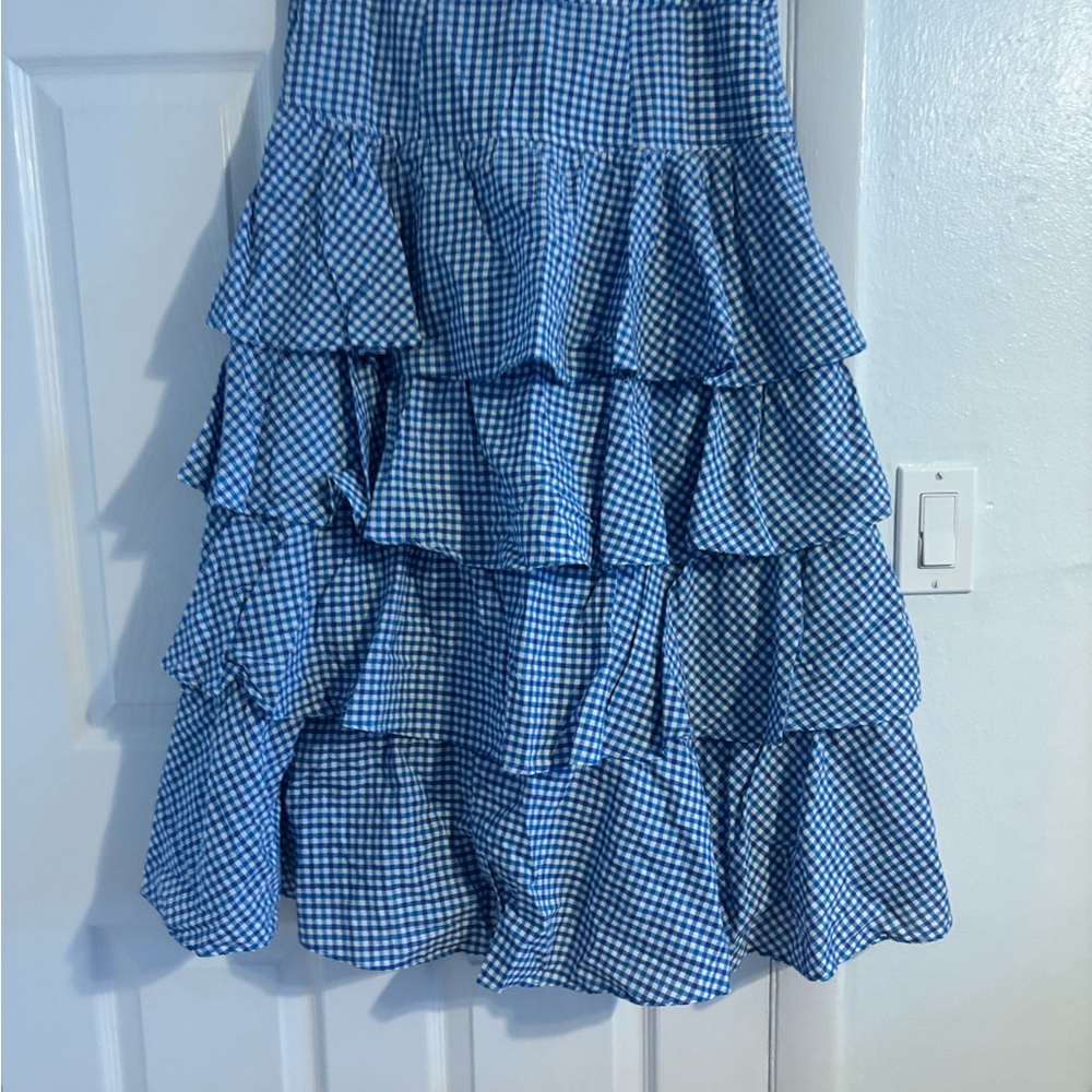 Kimchi Blue Checkered Ruffle Mini Skirt